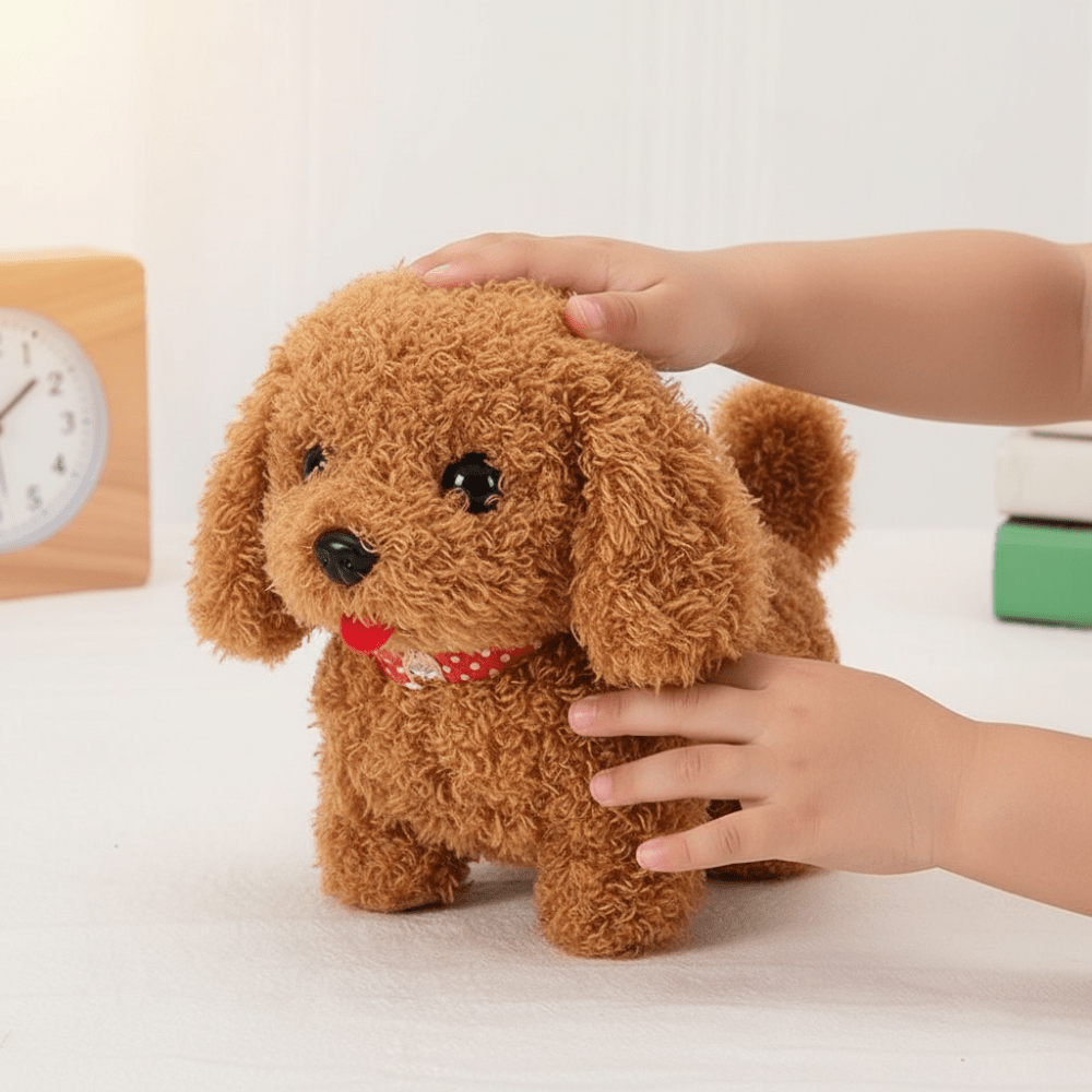 Plush Dog Toy Interactive Walking Barking Puppy Figure - Oracle Gifts