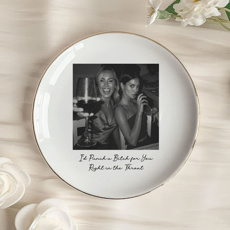 Custom Bestie Photo Trinket Tray For Best Friend Friendship Thank You Gifts - Personalized Jewelry Dish