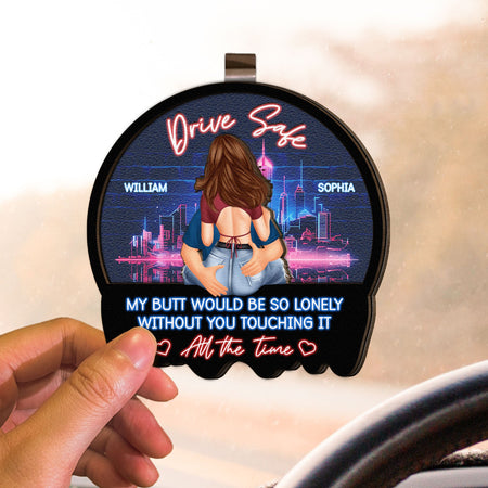 Drive Safe - Valentines Day Gifts For Husband, Boyfriend - Personalized Wooden Car Visor Clip - Gift For Husband