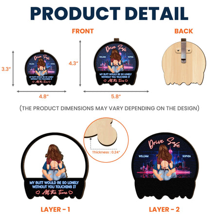 Drive Safe - Valentines Day Gifts For Husband, Boyfriend - Personalized Wooden Car Visor Clip - Gift For Husband