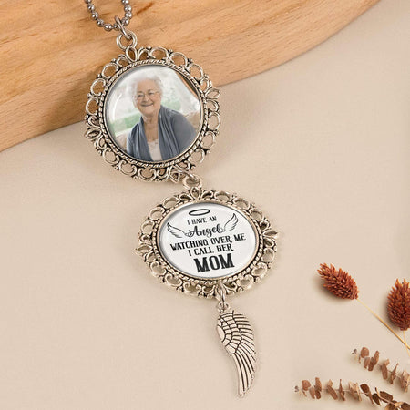 I Have An Angel Watching Over Me - Personalized Photo Car Ornament