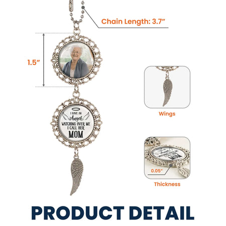 I Have An Angel Watching Over Me - Personalized Photo Car Ornament