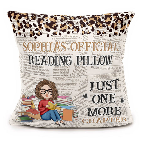 Just One More Chapter - Personalized Pocket Pillow (Insert Included) - Gift For Daughter