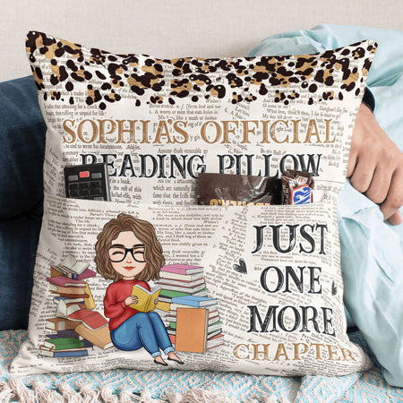 Just One More Chapter - Personalized Pocket Pillow (Insert Included) - Gift For Daughter