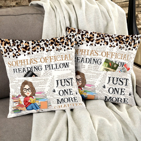 Just One More Chapter - Personalized Pocket Pillow (Insert Included) - Gift For Daughter