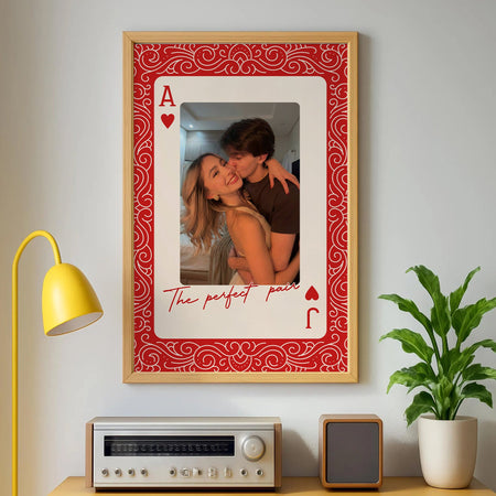 King And Queen Custom Couples Photo How Luck We Are - Personalized Photo Poster