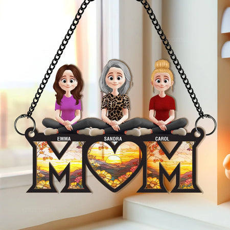 Mom Gift - Personalized Window Hanging Suncatcher Ornament - Gift For Mom
