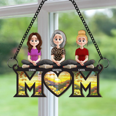 Mom Gift - Personalized Window Hanging Suncatcher Ornament - Gift For Mom