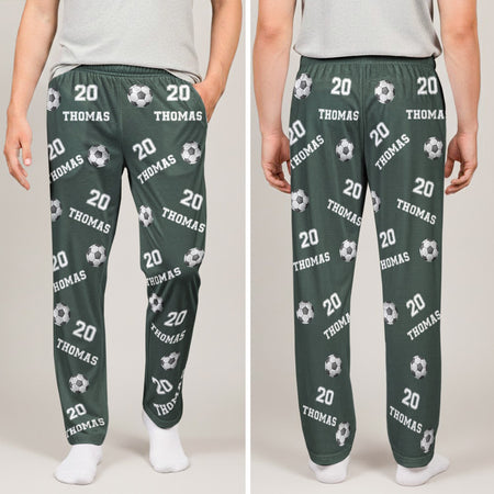 Soccer Custom Name, Number - Personalized Sweatpants, Lounge Pants With Pockets