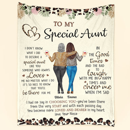 To My Special Aunt You'll Be There For Me - Personalized Blanket