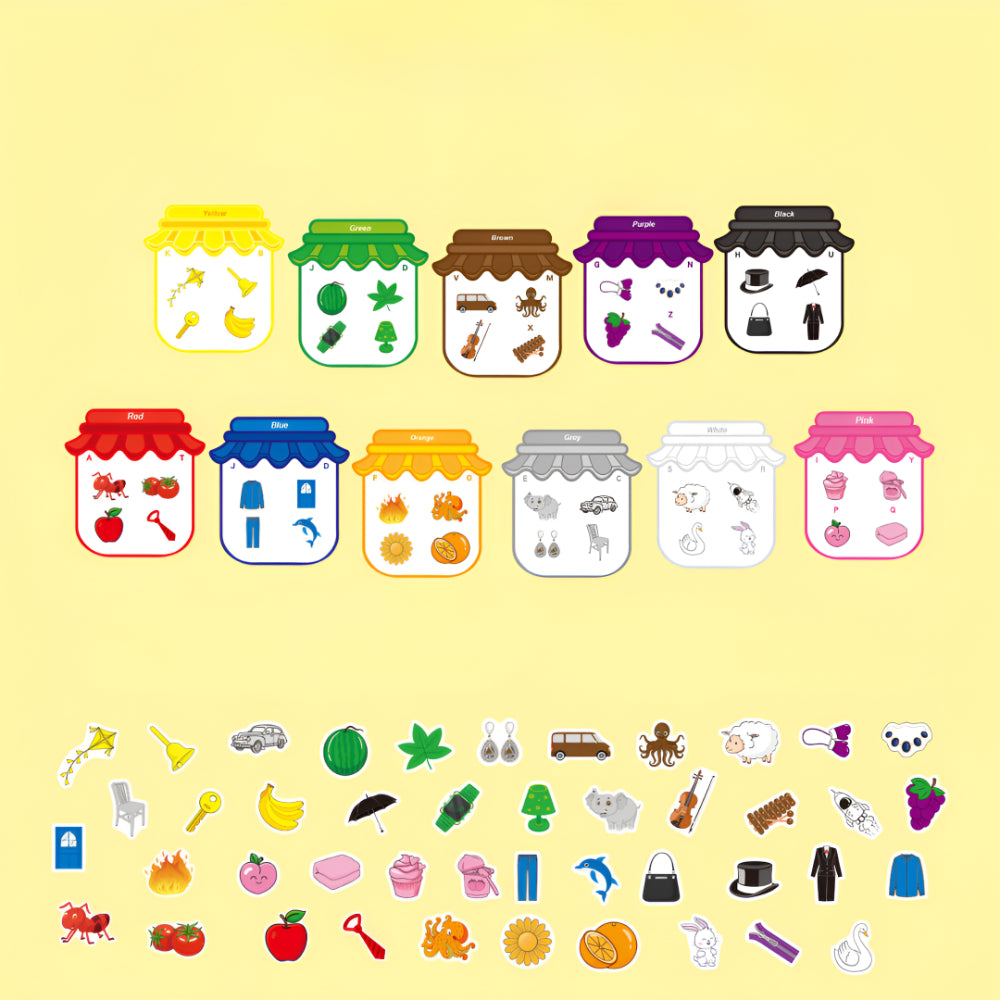 Toy Magnetic Sticker Color Sorting Board Learning Set