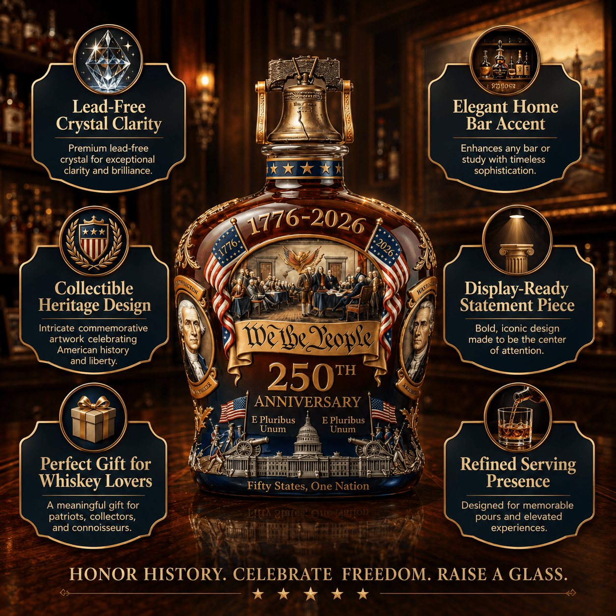 Decoration Whiskey Decanter Glass Lead Crystal - Oracle Gifts