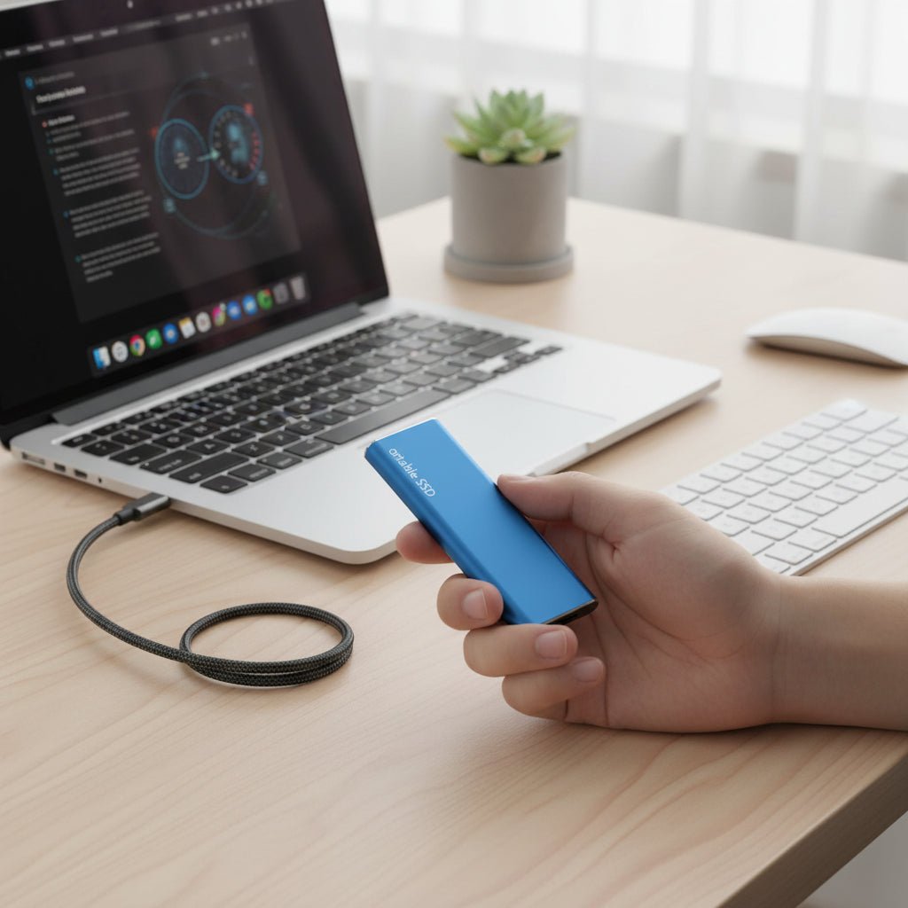 External Hard Drive Portable SSD USB C Storage Device Compact Design - Oracle Gifts
