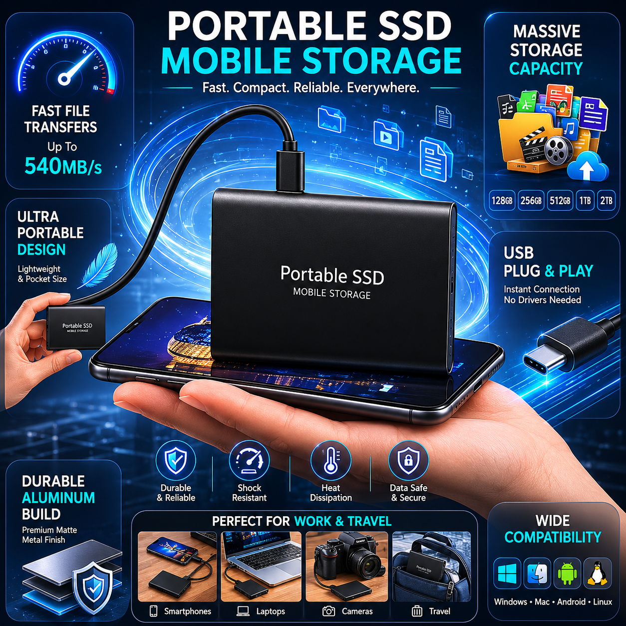 External Ssd Portable Mobile Storage Device Usb - Oracle Gifts