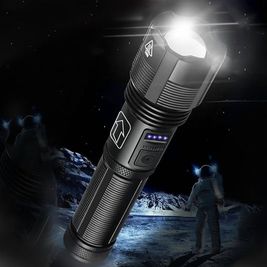 Flashlight Rechargeable LED Tactical Aluminum Zoom Torch - Oracle Gifts