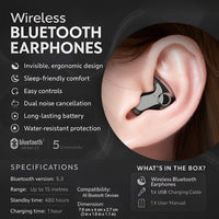 Headphones Wireless Bluetooth Earphones Noise Cancel Design - Oracle Gifts
