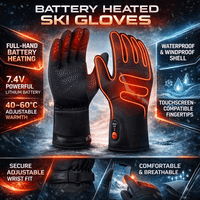 Heated Gloves Battery Powered Waterproof Touchscreen Winter Gloves - Oracle Gifts