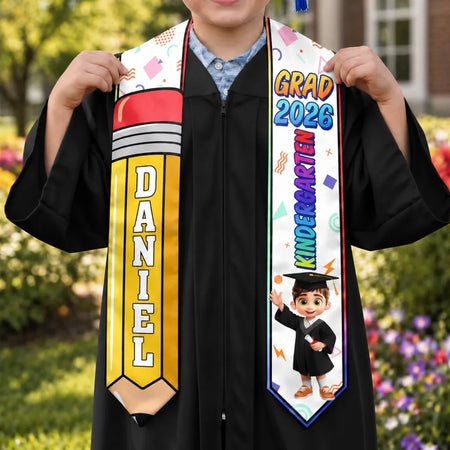Preschool Kindergarten Graduation - Personalized Graduation Stole