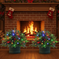 LED Evergreen Urn Filler Festive Holiday Decor - Oracle Gifts