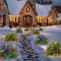 LED Evergreen Urn Filler Festive Holiday Decor - Oracle Gifts