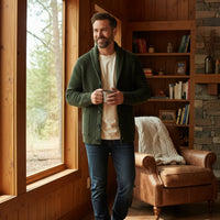 Men's Knitted Cardigan Shawl Collar | Layering - Oracle Gifts