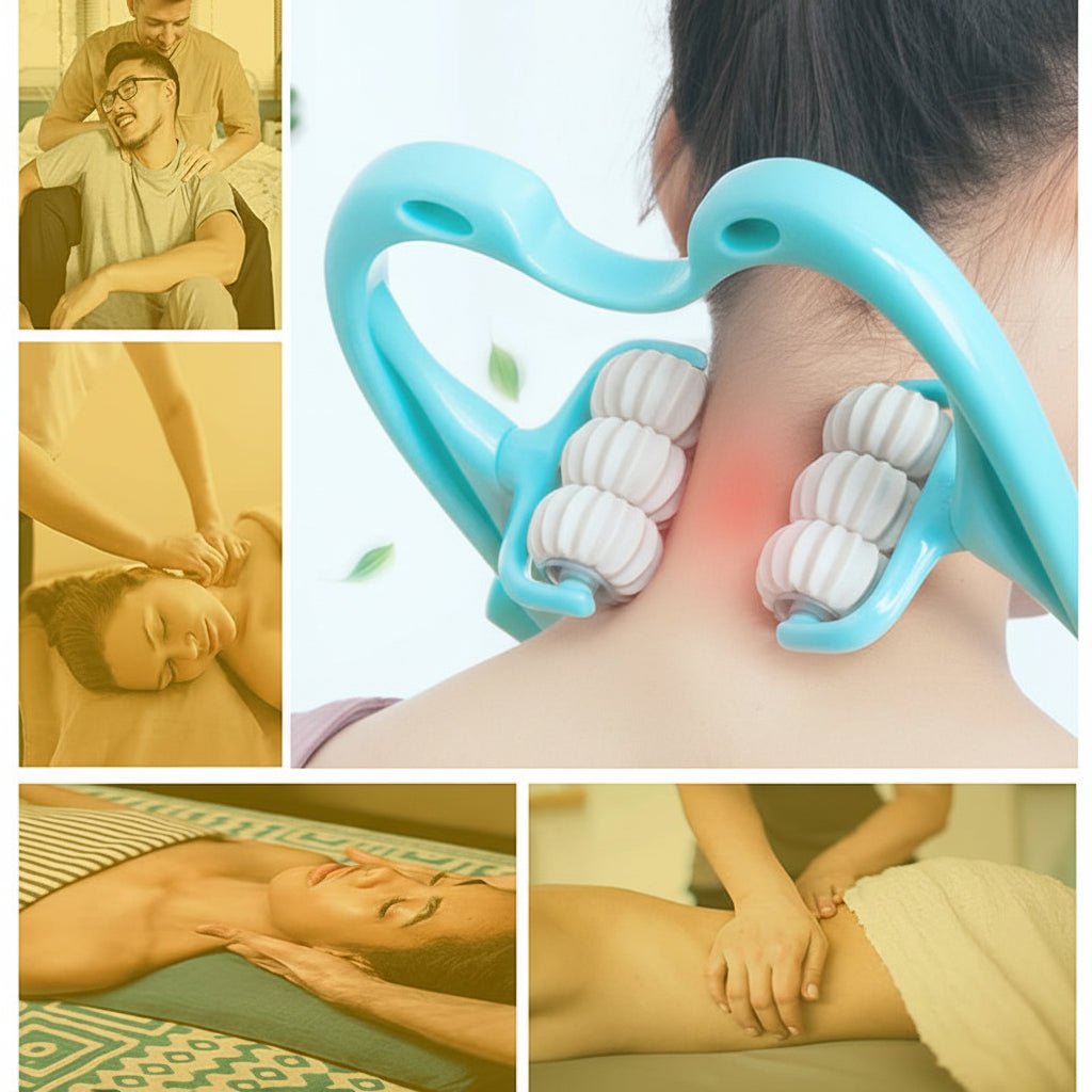 Neck Ergonomic Massager Manual Cervical Spine Roller Shoulder - Oracle Gifts