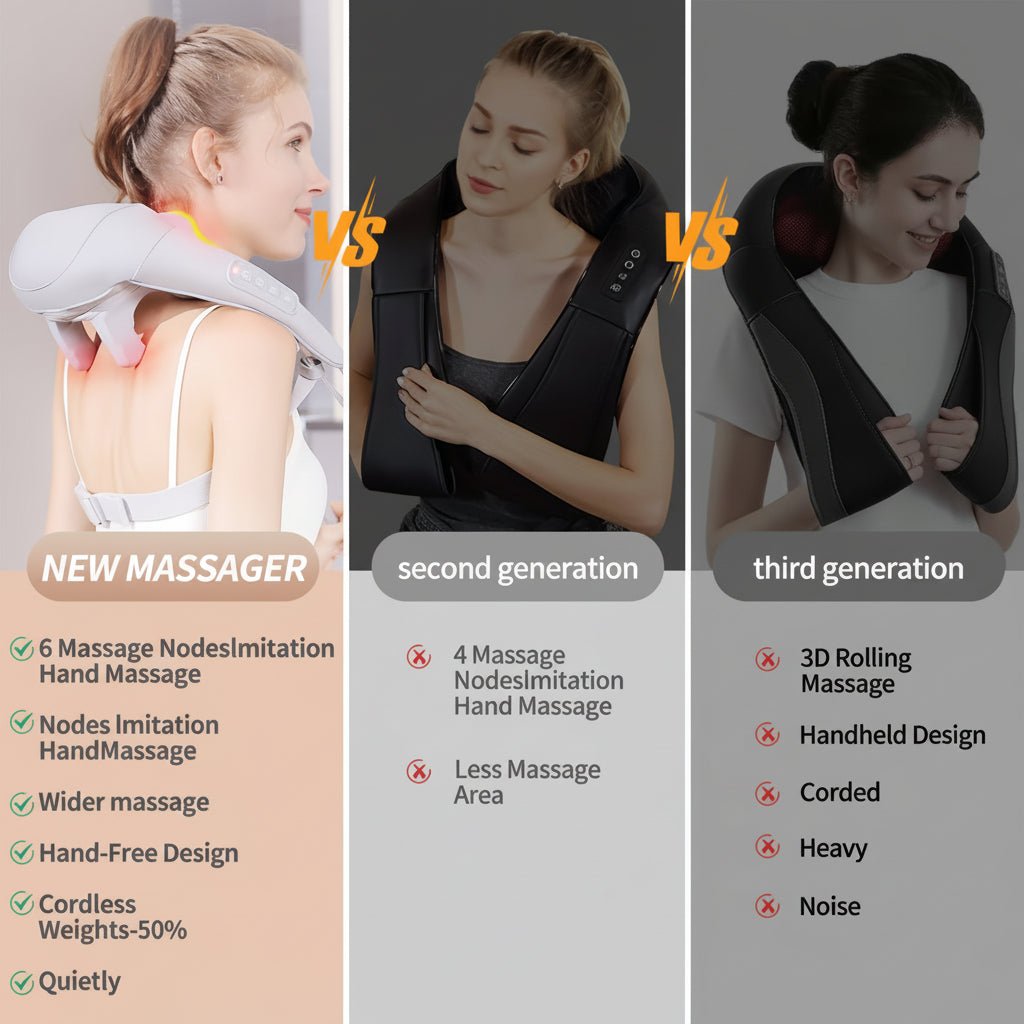 Neck Massager Cordless Shoulder Relaxation Device - Oracle Gifts