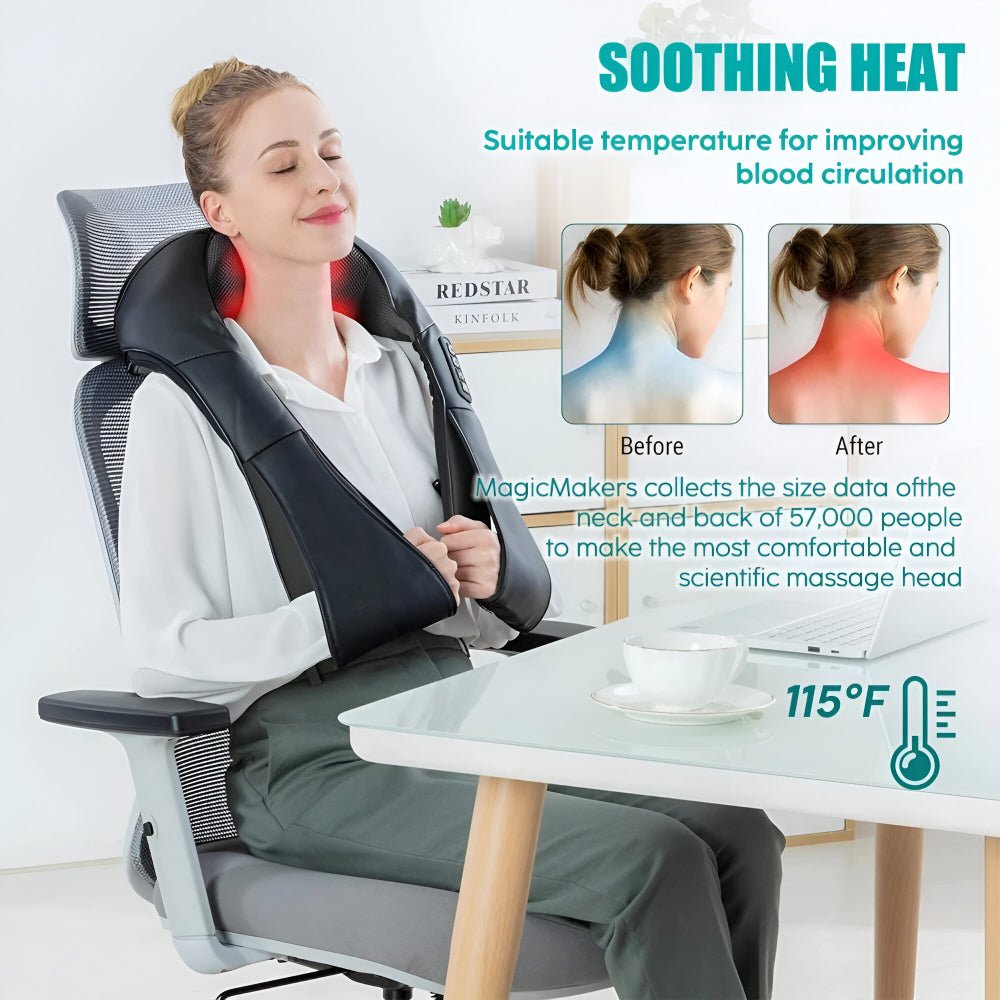 Neck Massager Shiatsu Electric Home Car Use - Oracle Gifts