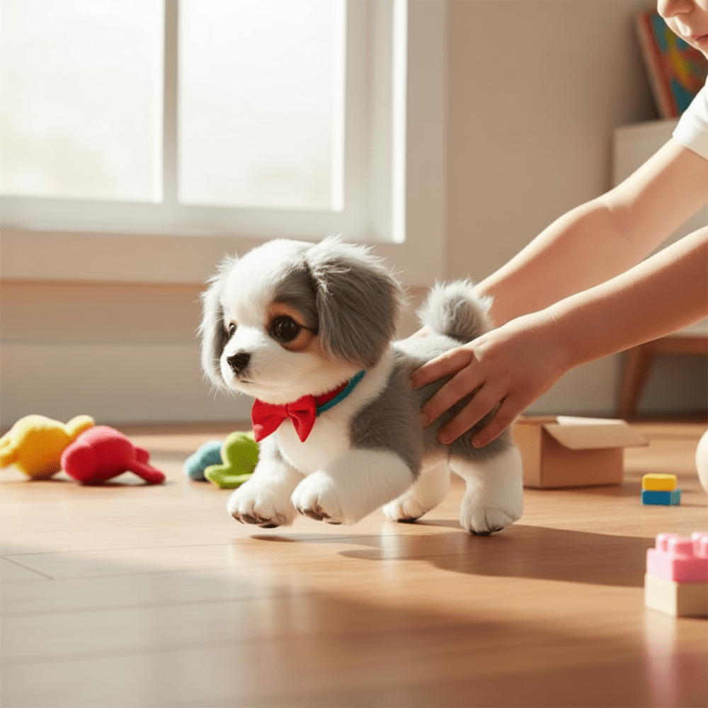 Plush Puppy Toy Interactive Dog Realistic Moving Soft - Oracle Gifts