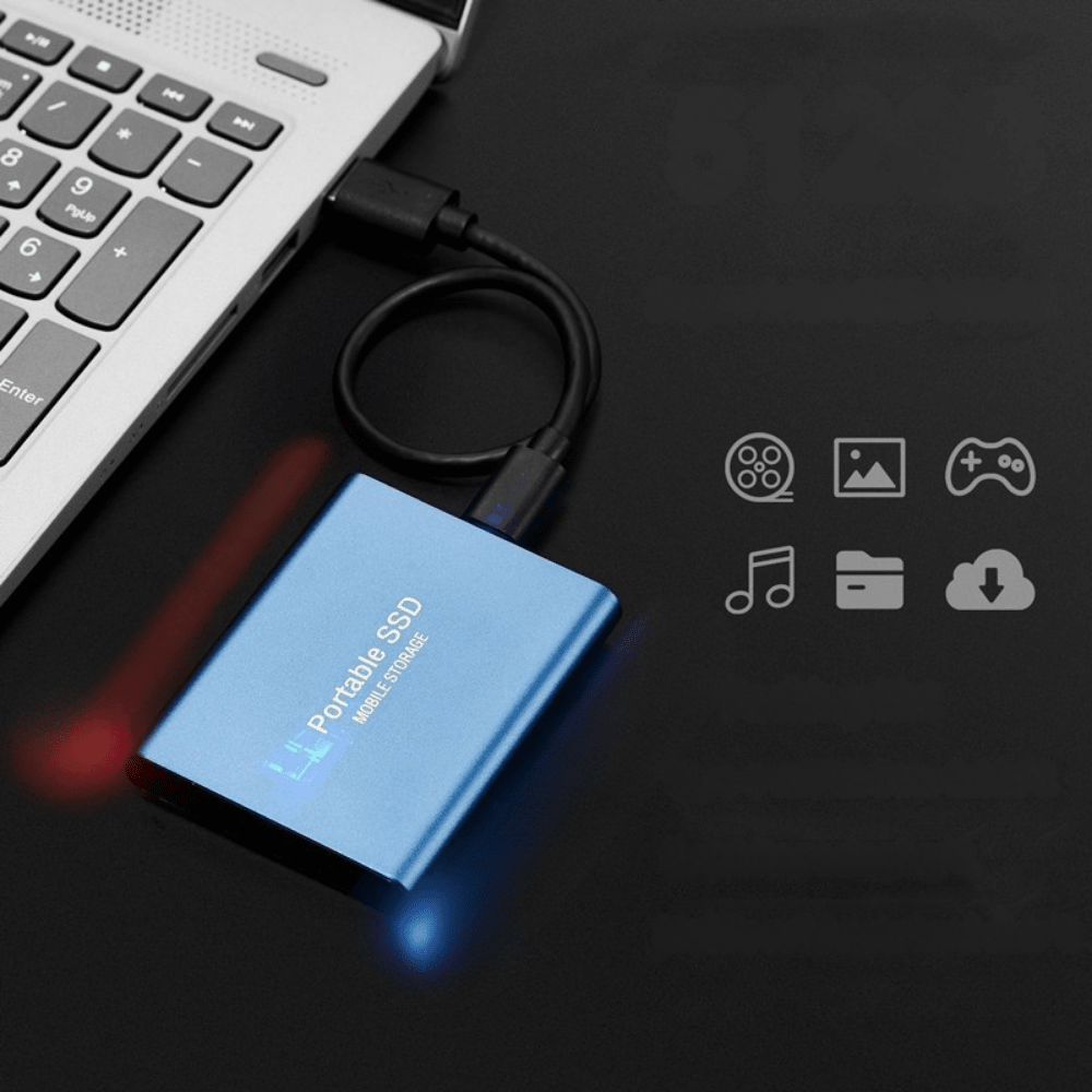 SSD Portable External Drive 512GB Fast Compact USB C Storage - Oracle Gifts