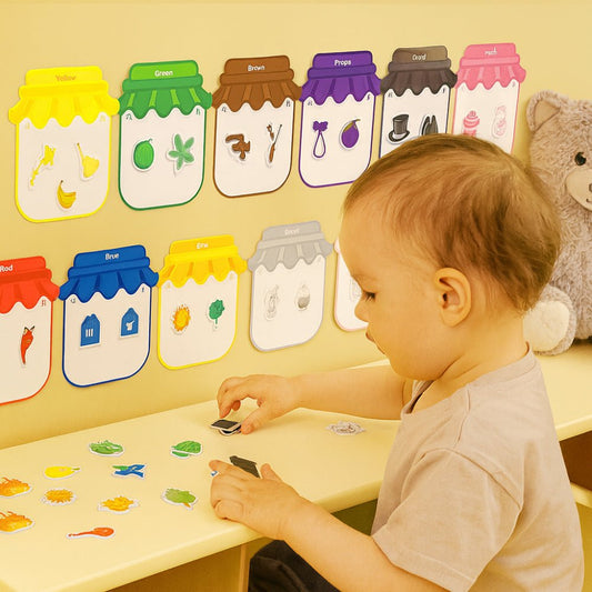 Toy Magnetic Sticker Color Sorting Board Learning Set - Oracle Gifts